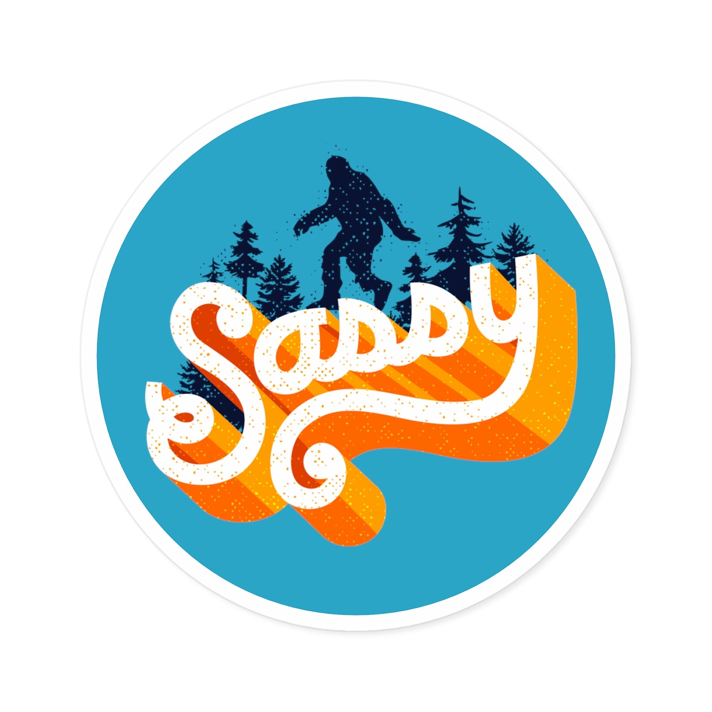 Sassy Sasquatch - Round Sticker, Indoor\Outdoor