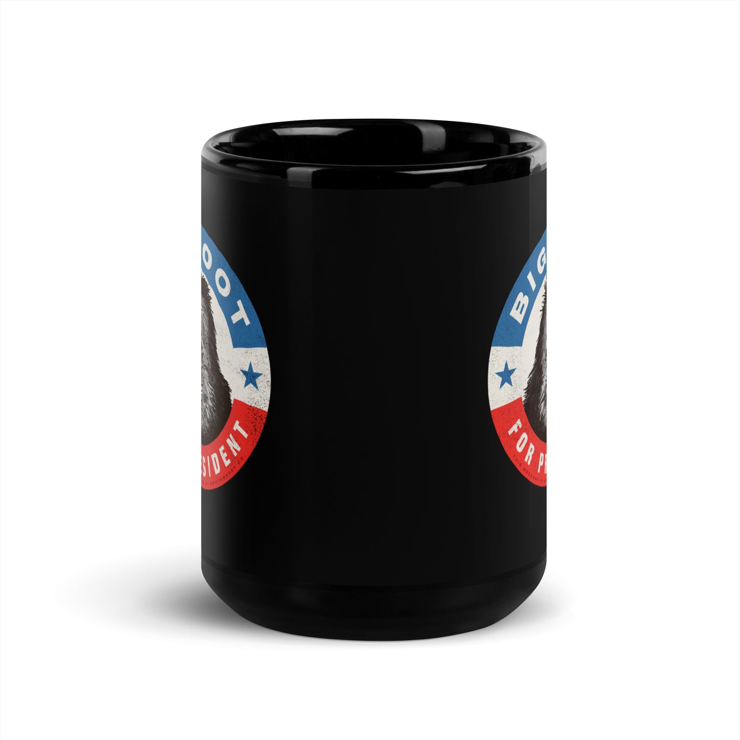 Bigfoot For President - Black Glossy Mug
