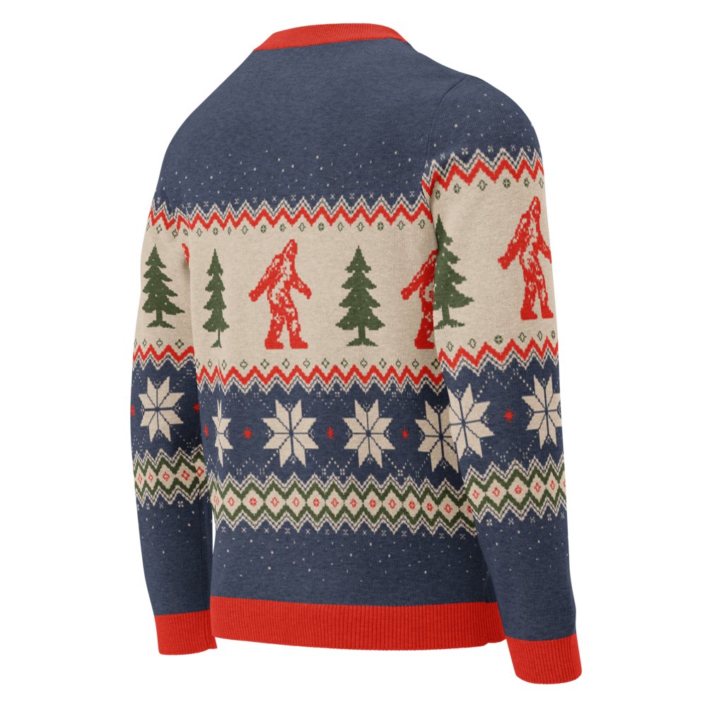 Christmas Bigfoot Multicolor - Knitted crew neck sweater