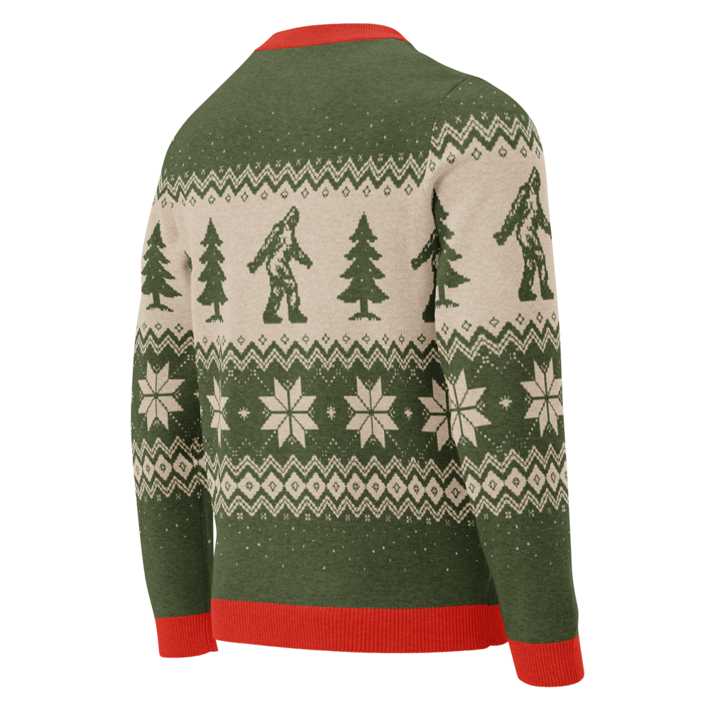 Christmas Bigfoot - Knitted crew neck sweater