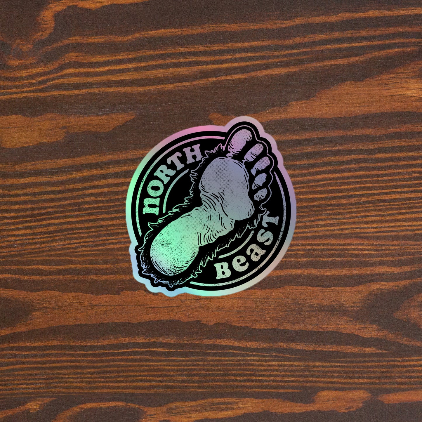 North Beast Large Foot - Holographic stickers