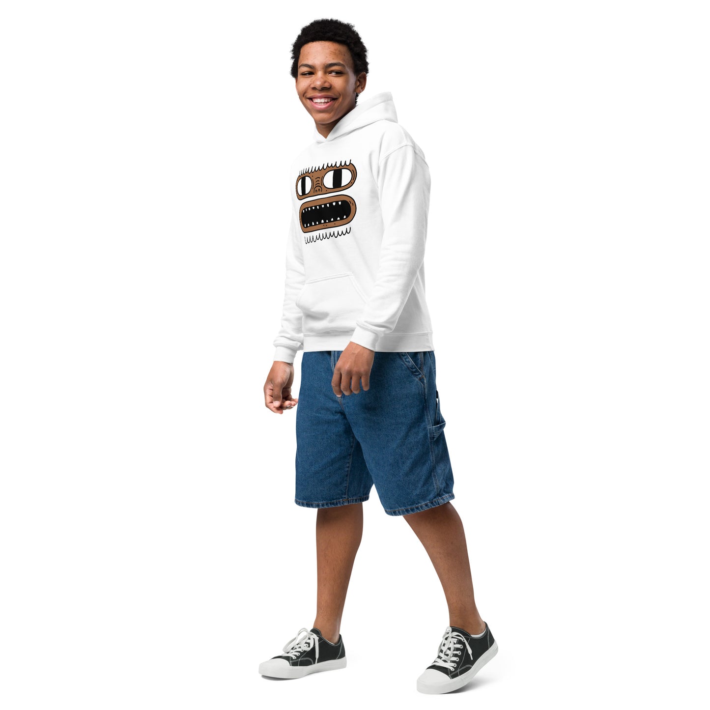Yeti Face - Youth heavy blend hoodie