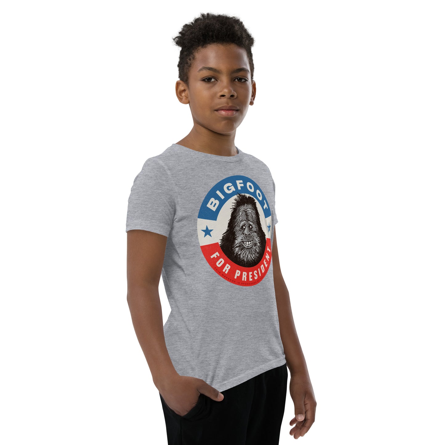Bigfoot For President - Youth Short Sleeve T-Shirt