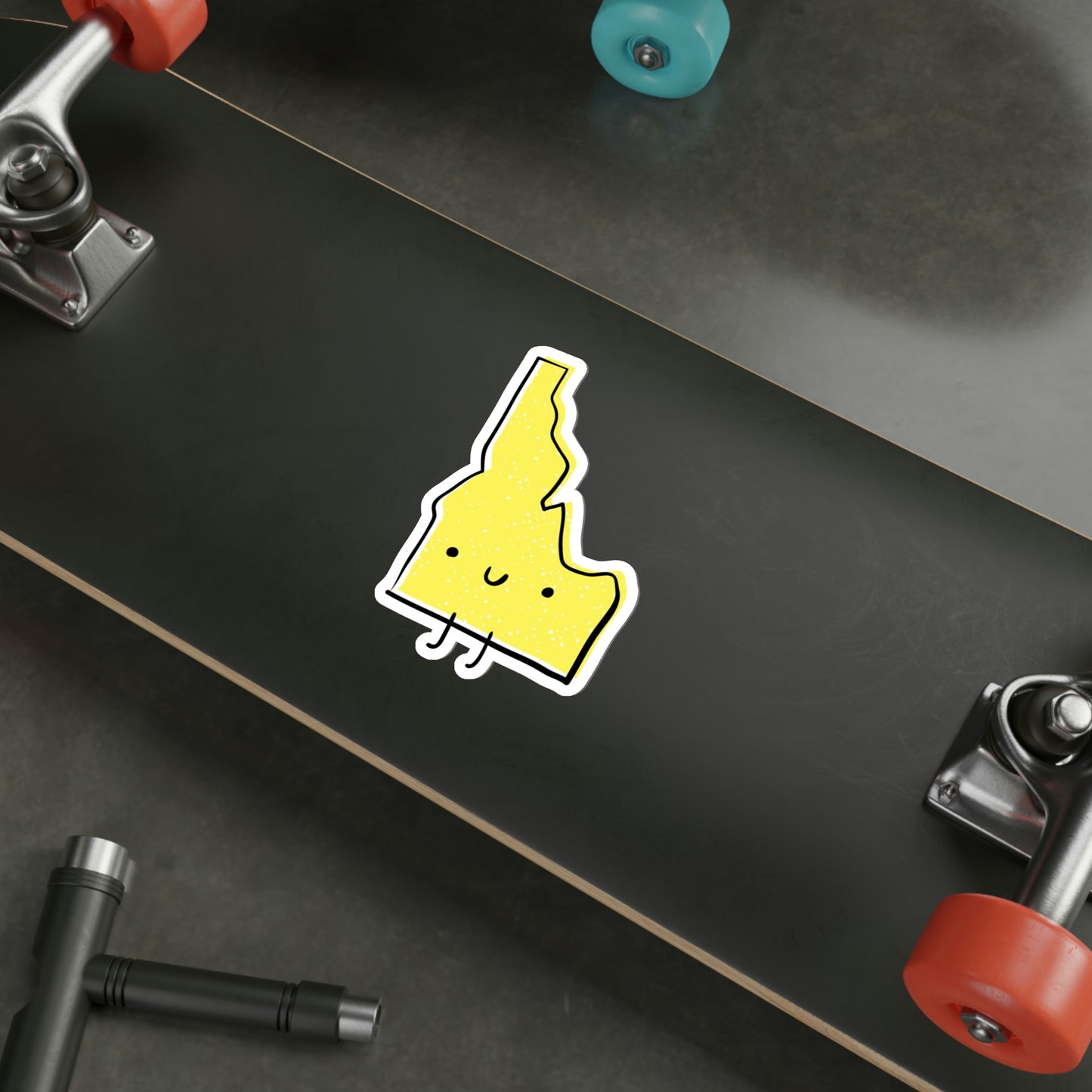 Idaho State Smile - Yellow - Die-Cut Vinyl Stickers