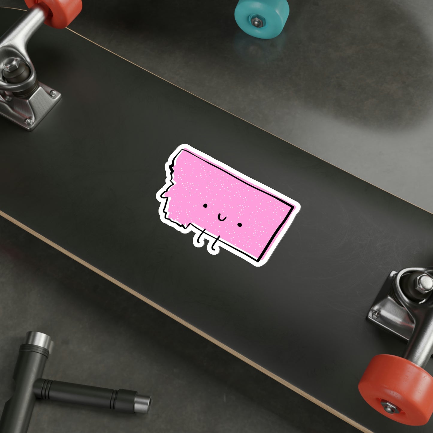Montana State Smile - Pink - Die-Cut Vinyl Stickers