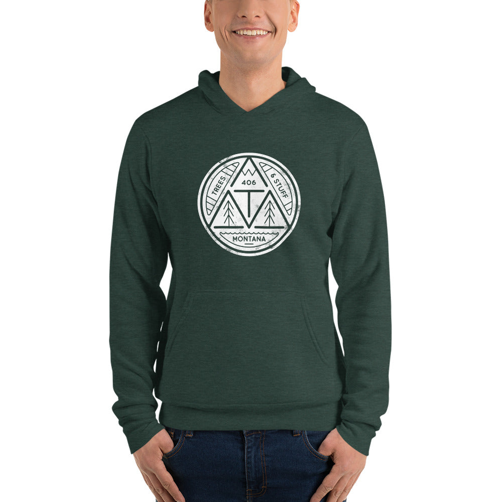 Montana Trees & Stuff Triforce - Unisex hoodie