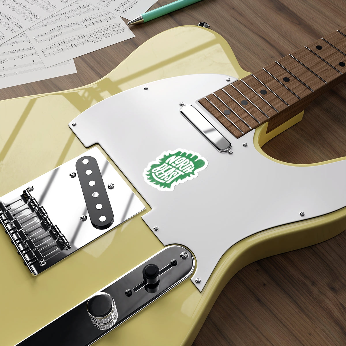 North Beast Die-Cut Sticker — Green Sasquatch Foot Logo