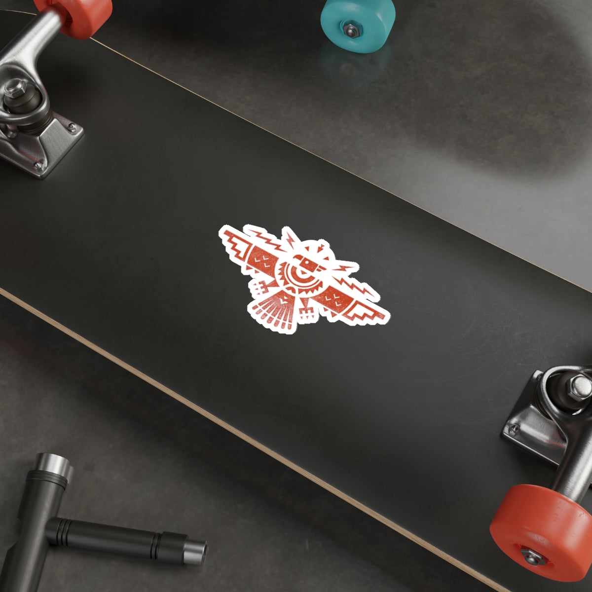 Southwestern Thunderbird Die-Cut Sticker — Geometric Native-Inspired Decal for Laptops & Water Bottles