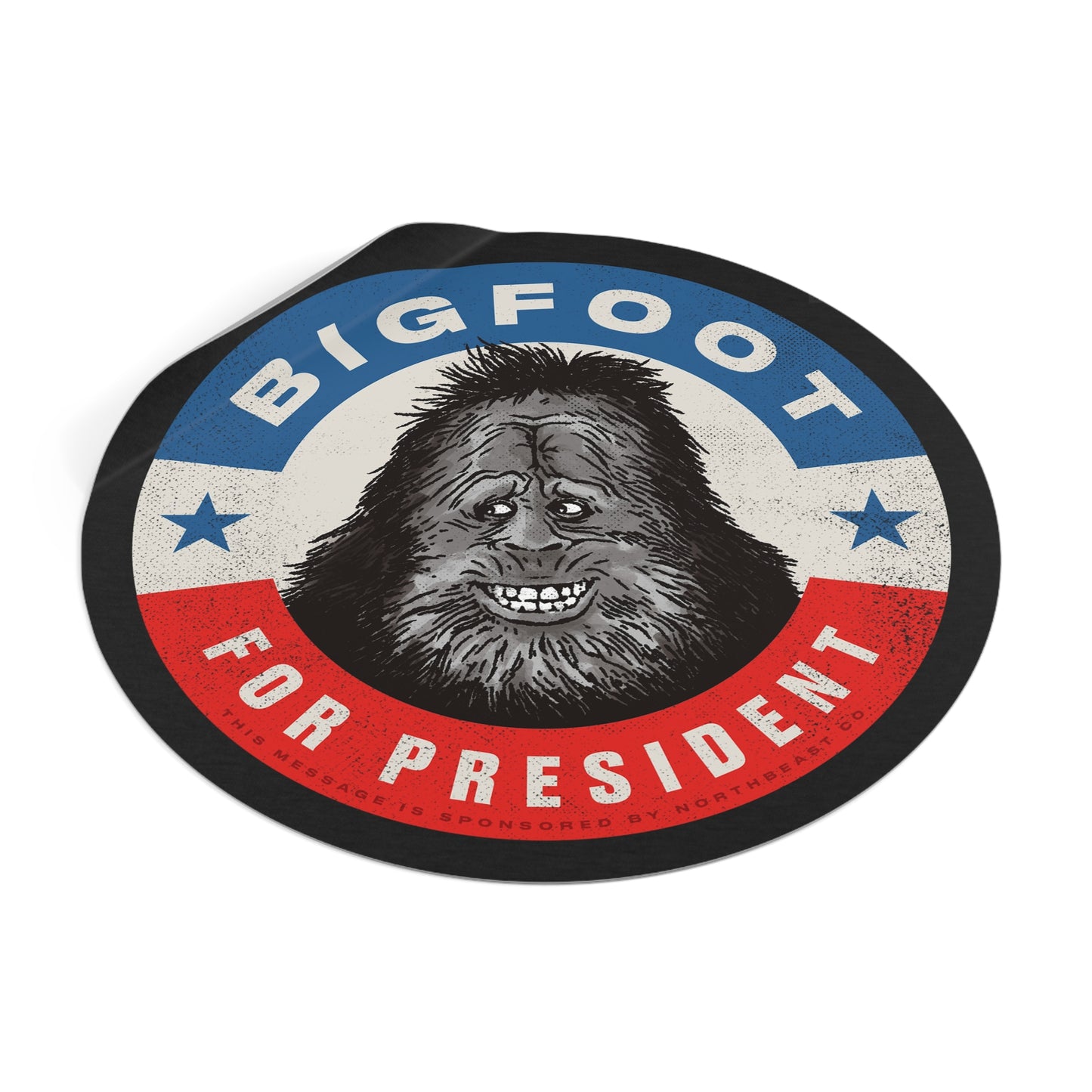 Bigfoot for President - Round Vinyl Stickers