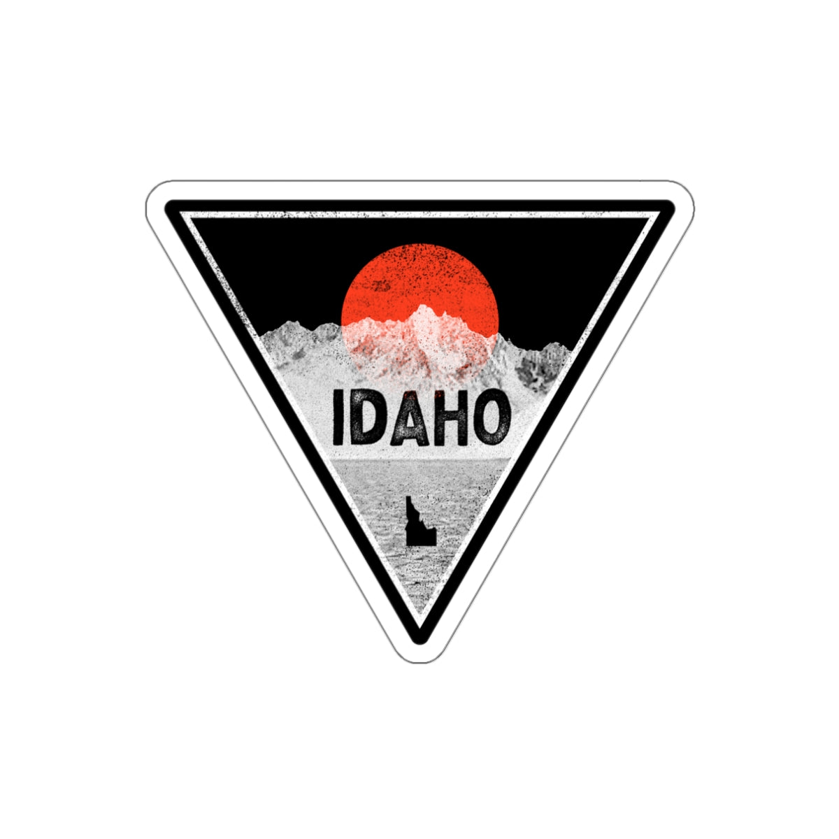 Idaho Mountain Sunset Sticker — Die-Cut State Decal