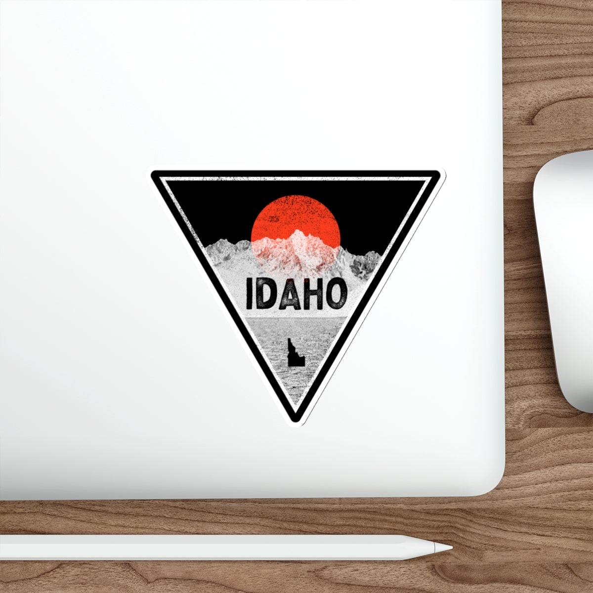 Idaho Mountain Sunset Sticker — Die-Cut State Decal