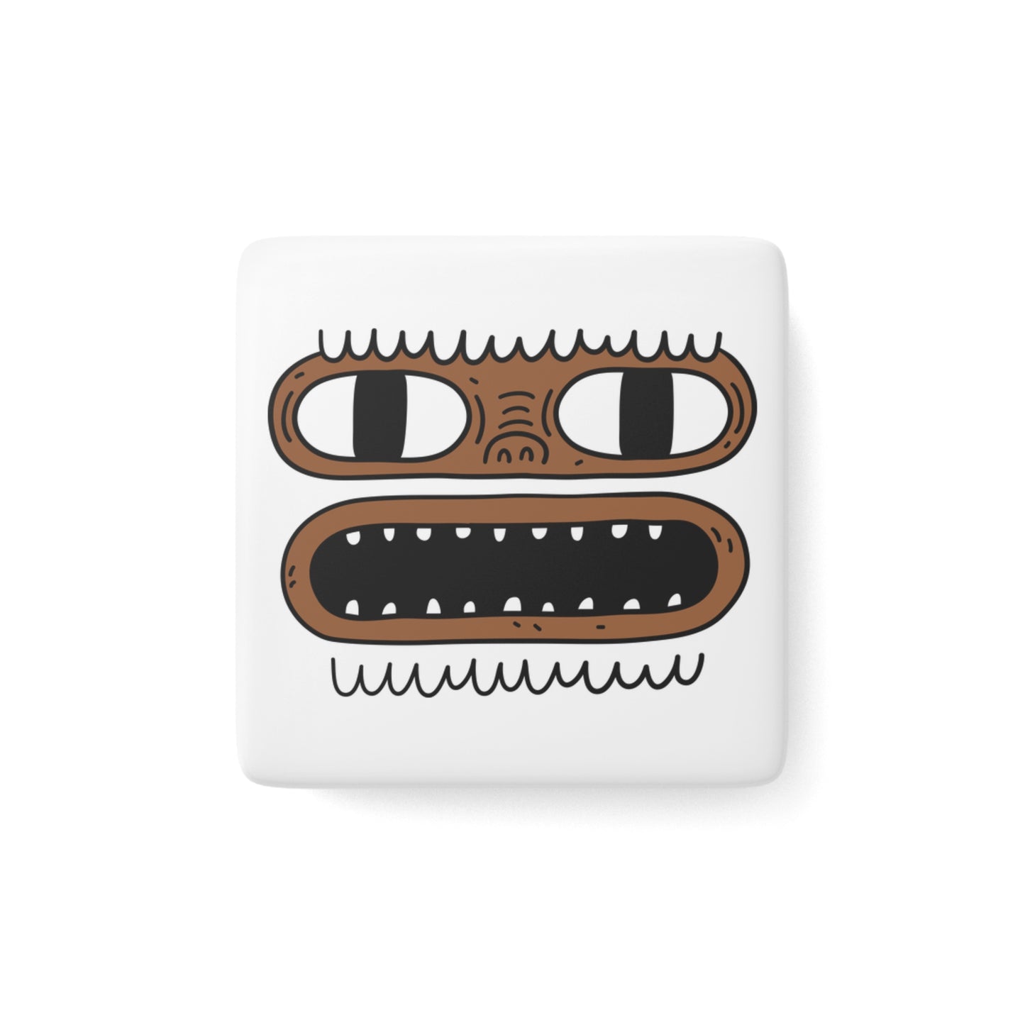 Yeti Face - Porcelain Magnet, Square