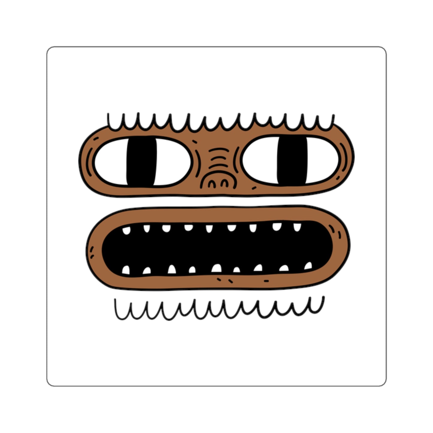 Yeti Face - Square Stickers