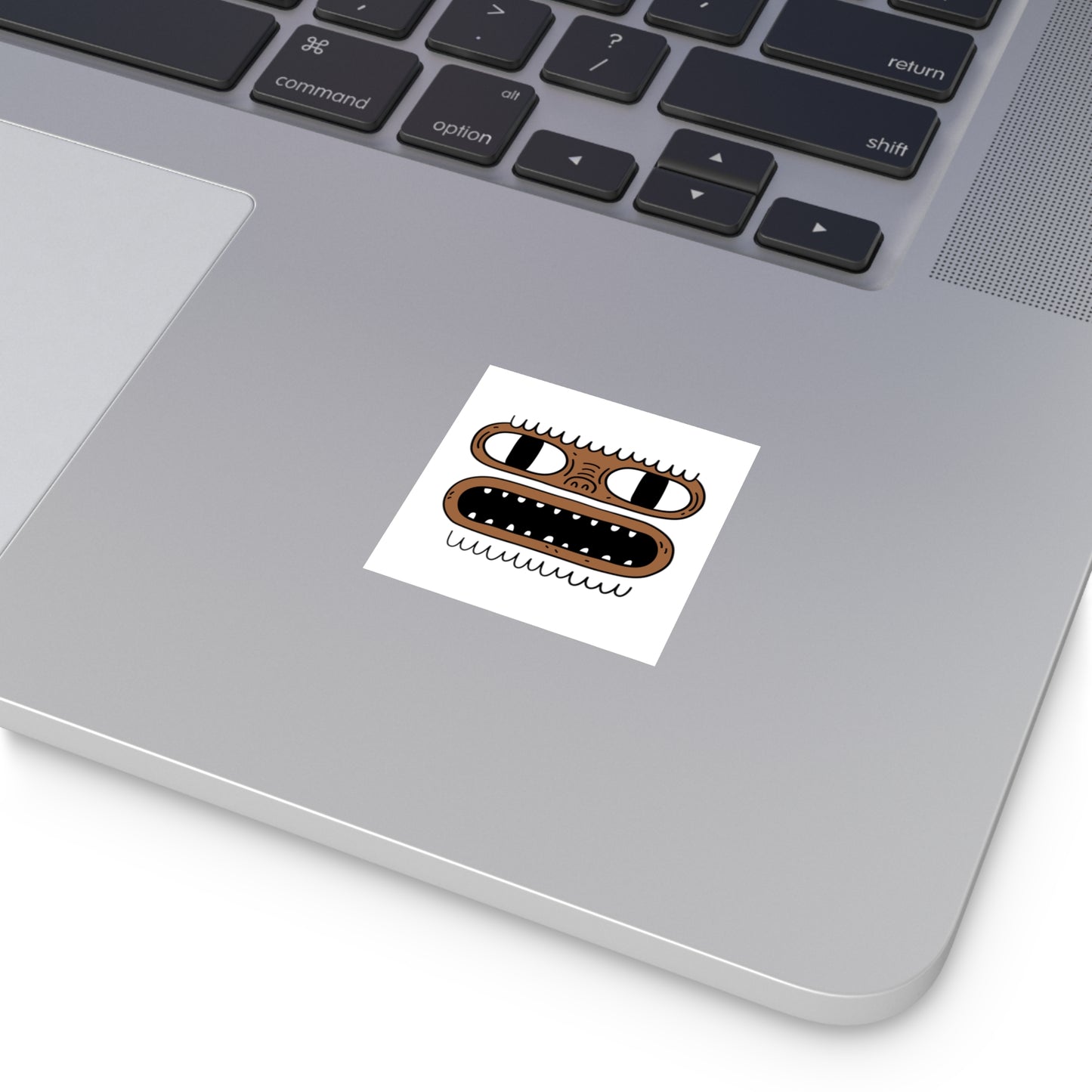 Yeti Face - Square Vinyl Sticker — Quirky Monster Face Decal