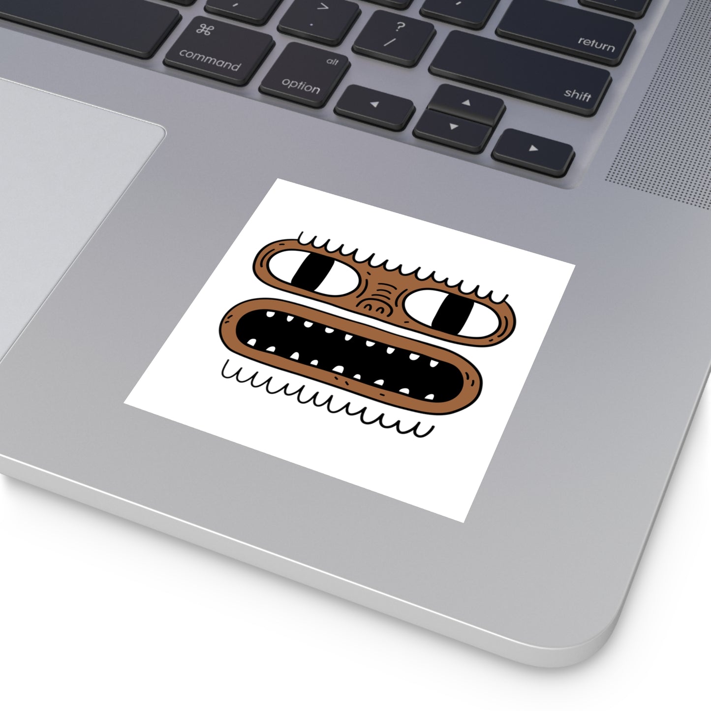 Yeti Face - Square Vinyl Sticker — Quirky Monster Face Decal