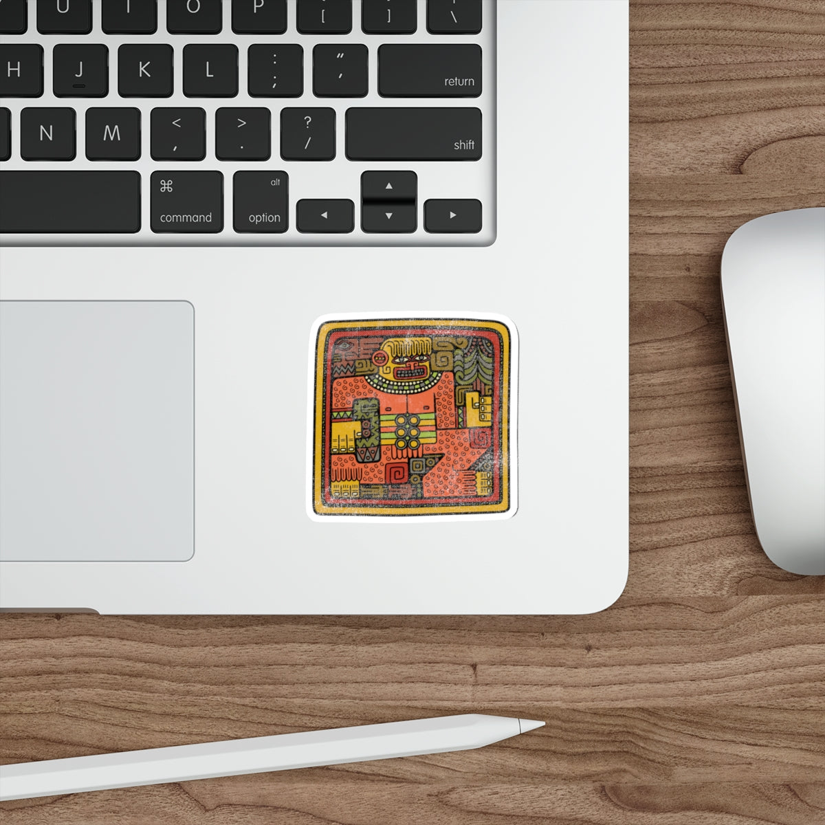Mayan Sasquatch -  Die-Cut Sticker — Bold Tribal Folk Art Laptop Decal