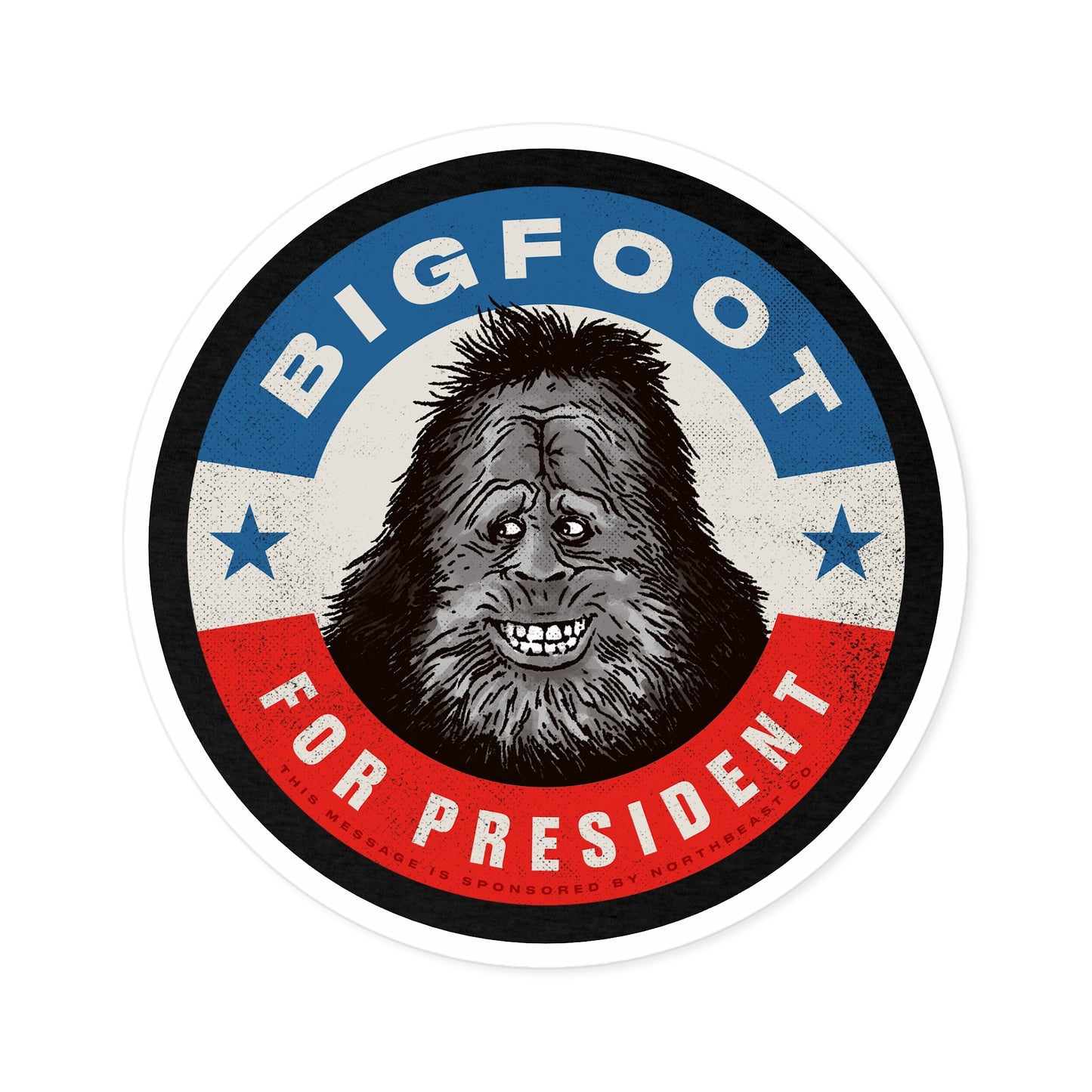Bigfoot for President - Round Vinyl Stickers