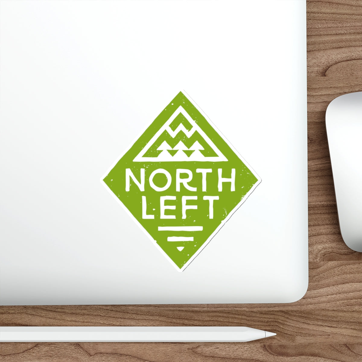 North Left Adventure Sticker — Green Die-Cut Outdoors Decal