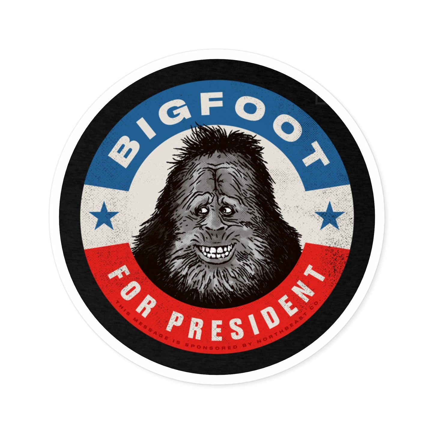 Bigfoot for President - Round Vinyl Stickers