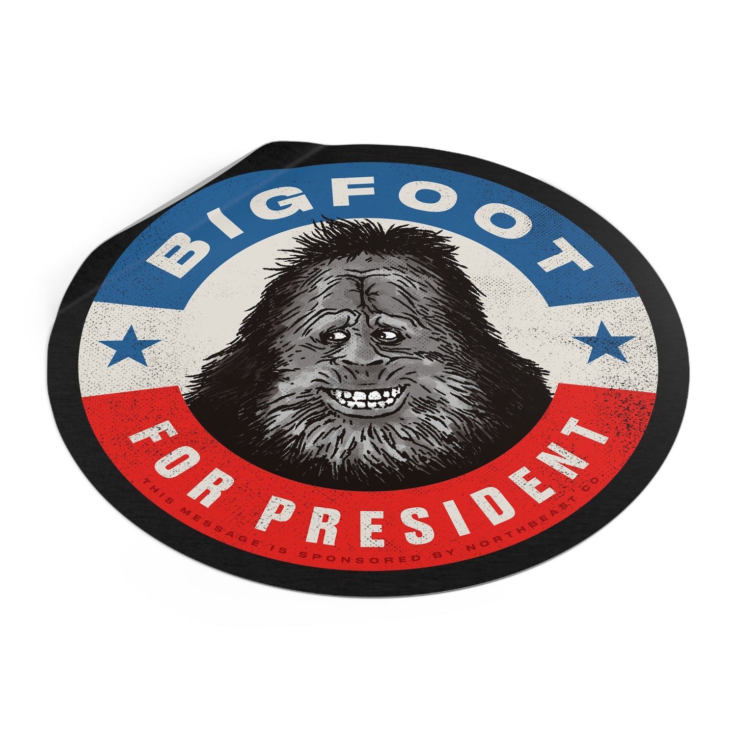 Bigfoot for President - Round Vinyl Stickers