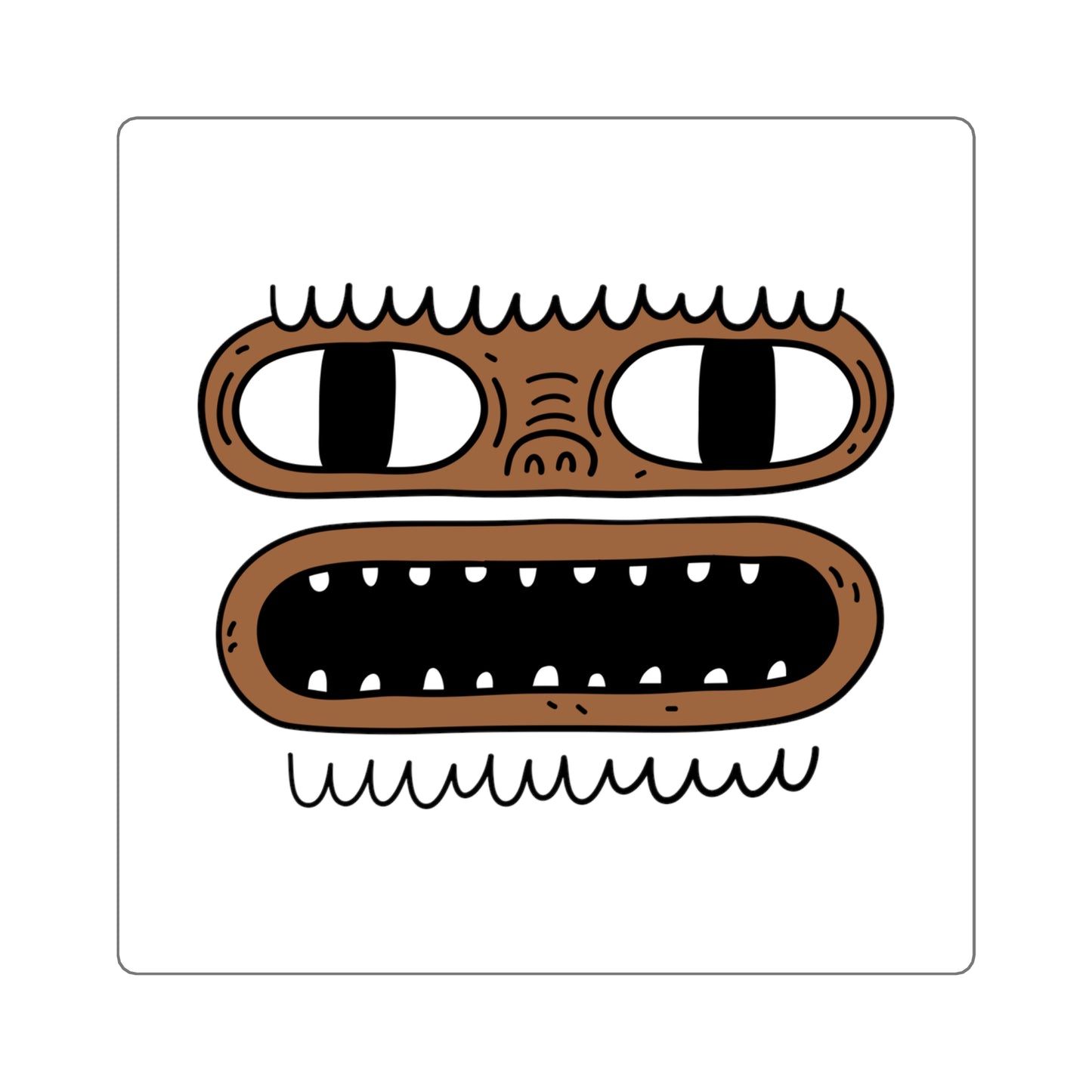 Yeti Face - Square Stickers