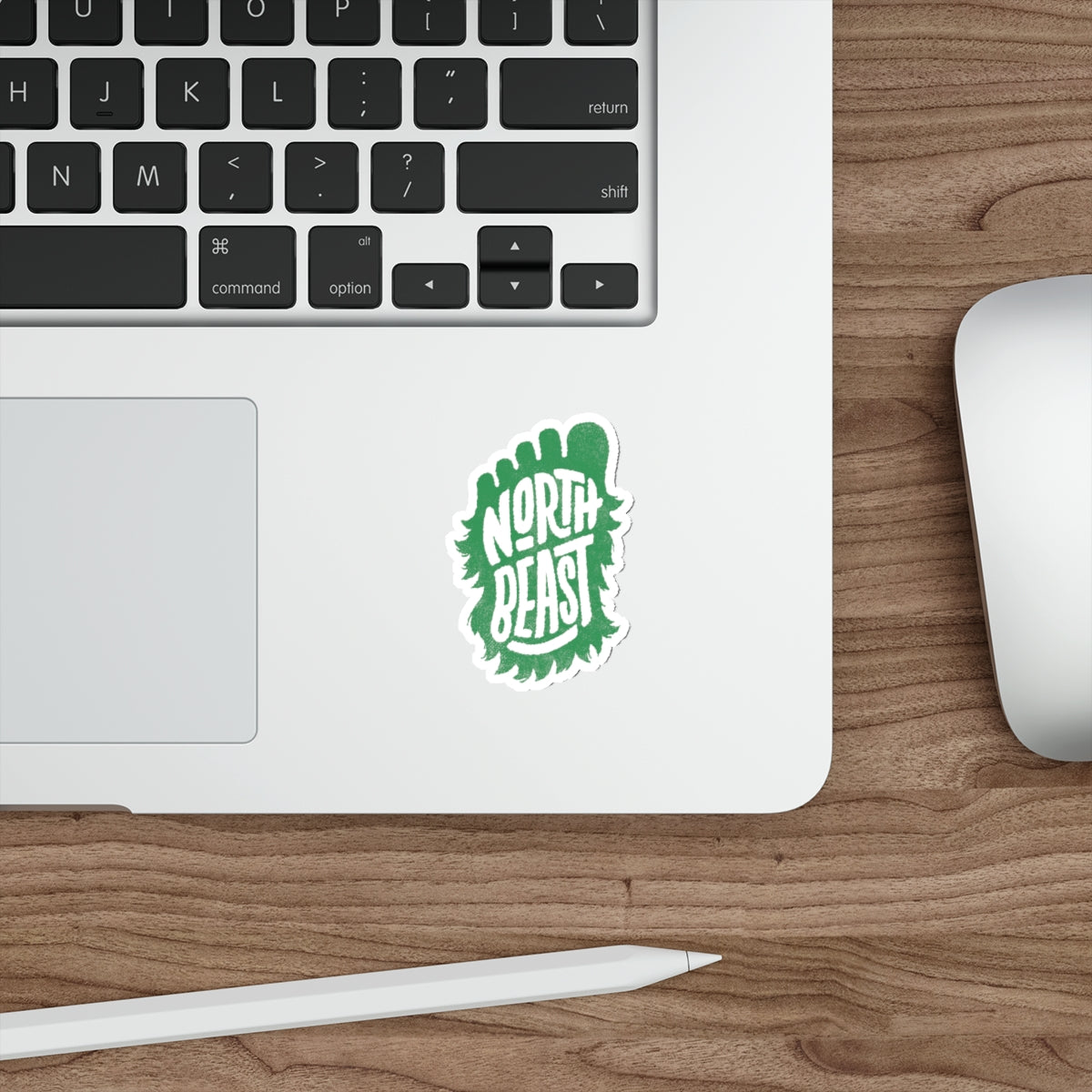 North Beast Die-Cut Sticker — Green Sasquatch Foot Logo
