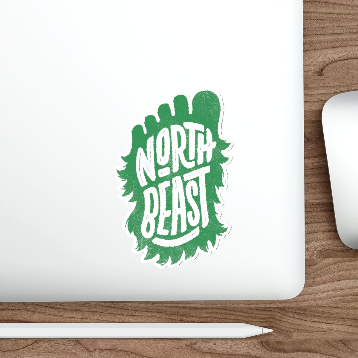 North Beast Die-Cut Sticker — Green Sasquatch Foot Logo