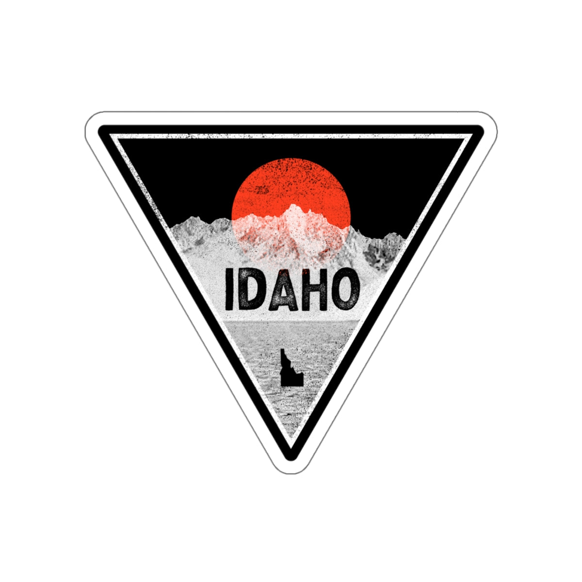 Idaho Mountain Sunset Sticker — Die-Cut State Decal
