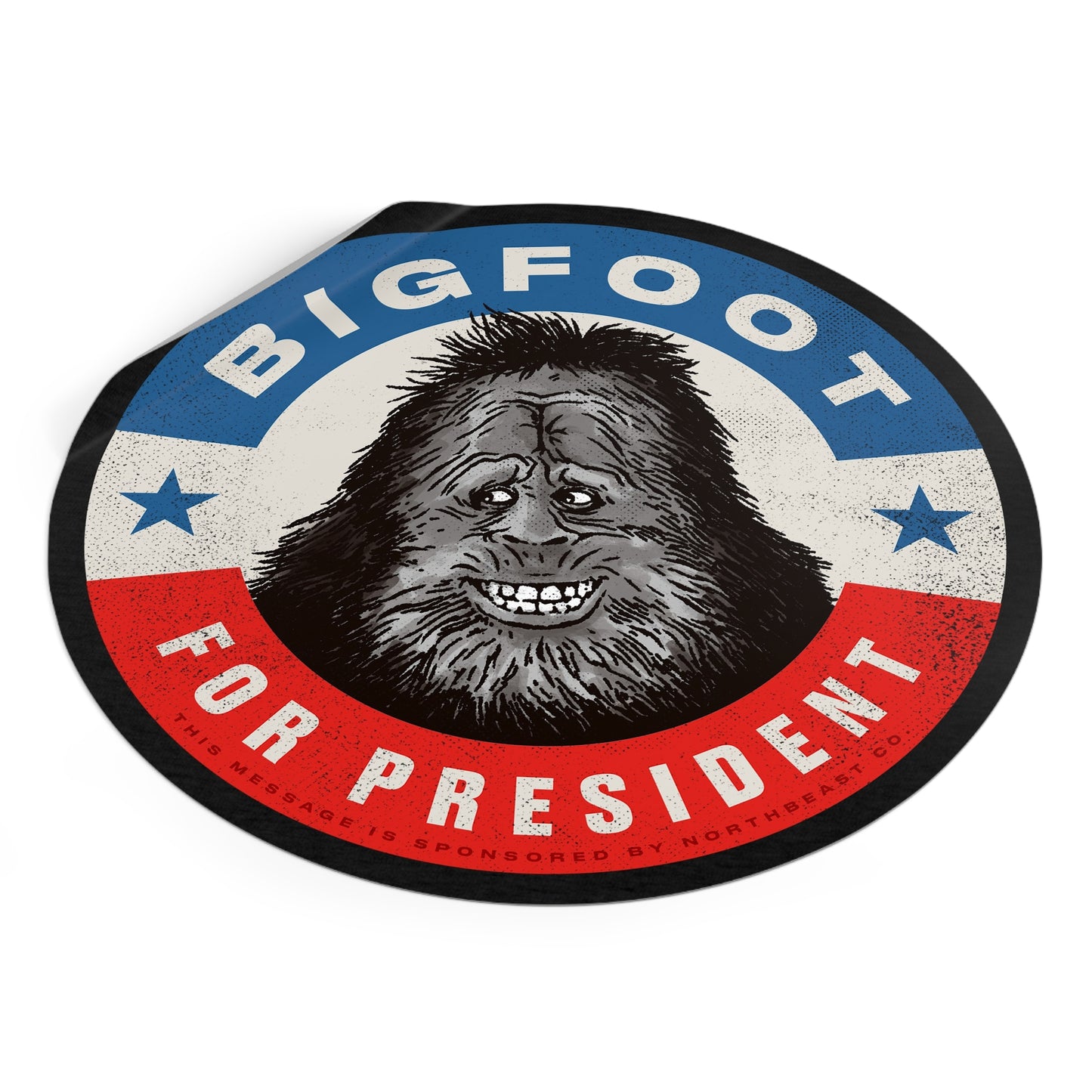 Bigfoot for President - Round Vinyl Stickers