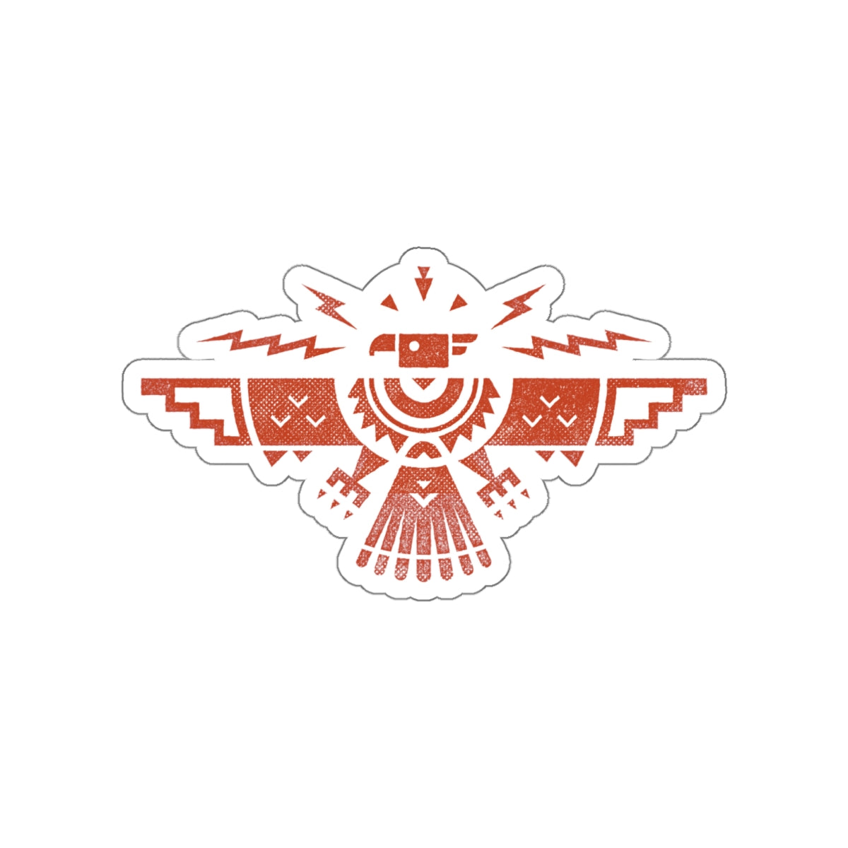 Southwestern Thunderbird Die-Cut Sticker — Geometric Native-Inspired Decal for Laptops & Water Bottles