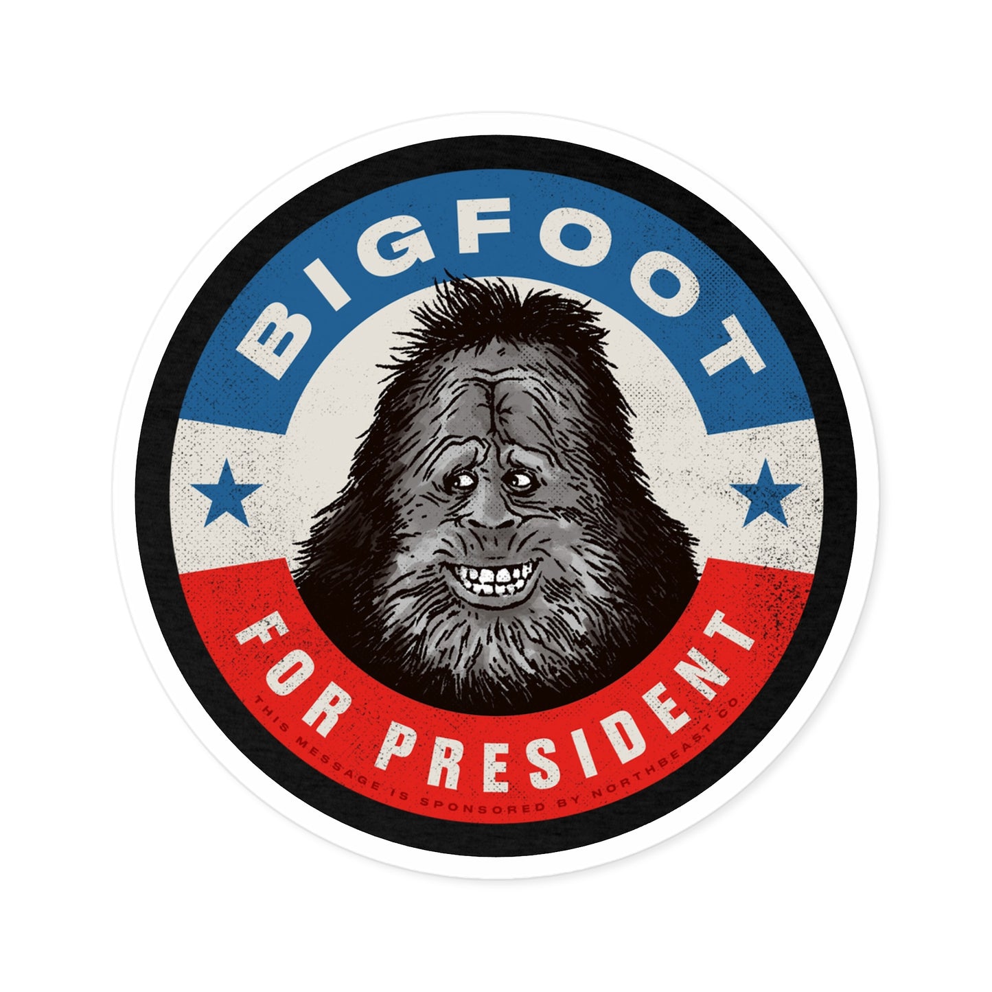 Bigfoot for President - Round Vinyl Stickers