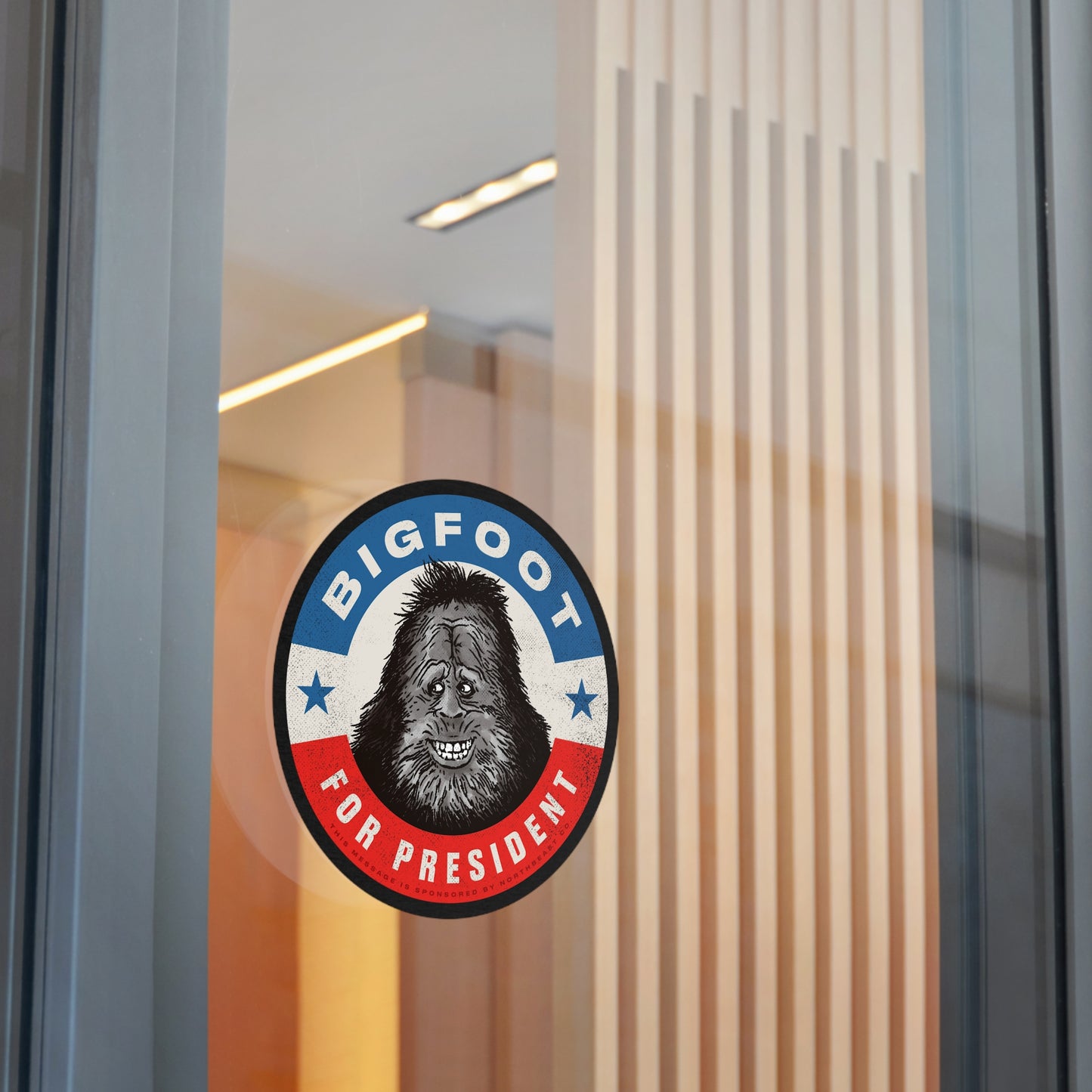 Bigfoot for President - Round Vinyl Stickers