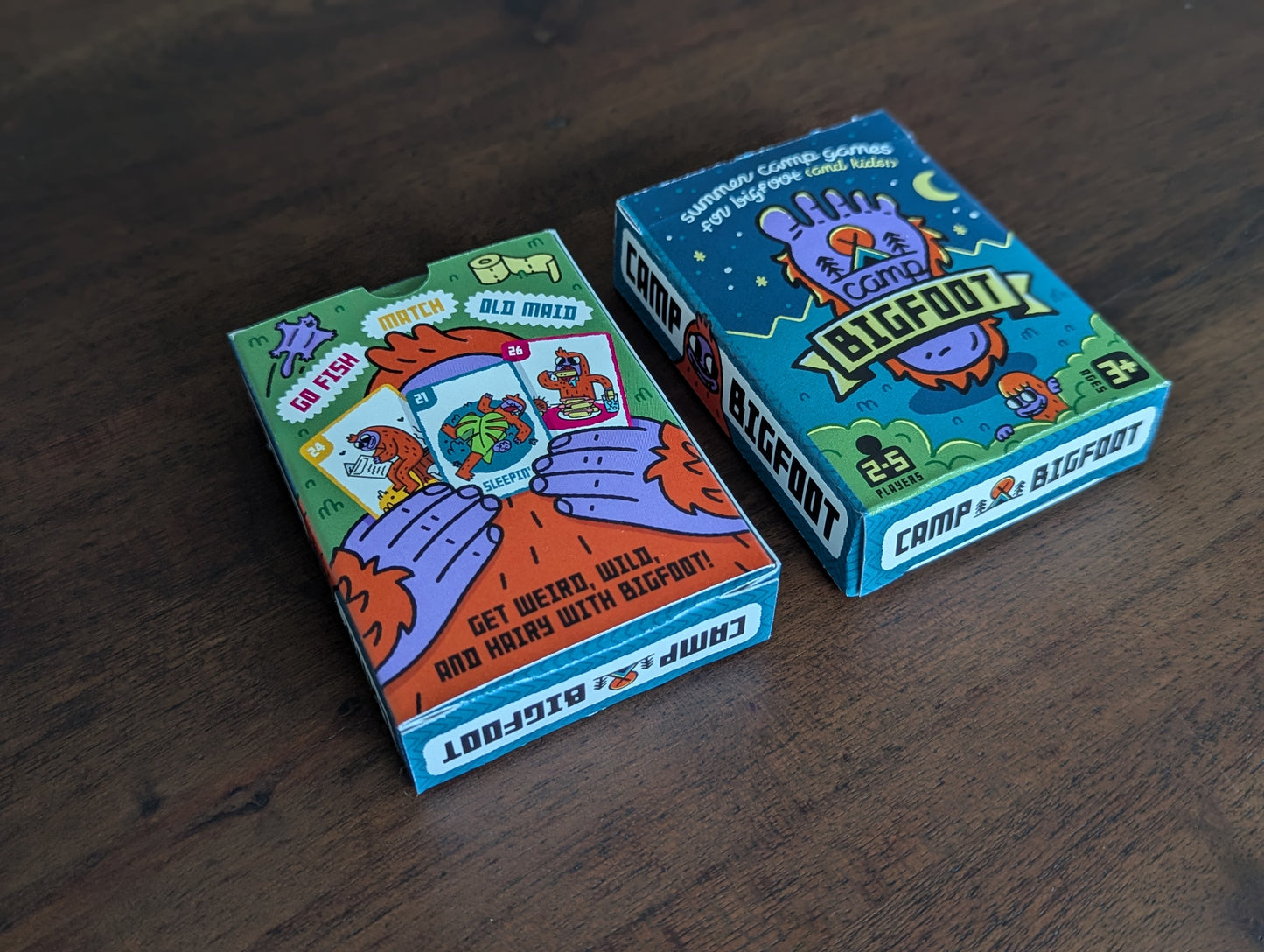 Camp Bigfoot - Kids Card Games - Memory, Old Maid, Go Fish