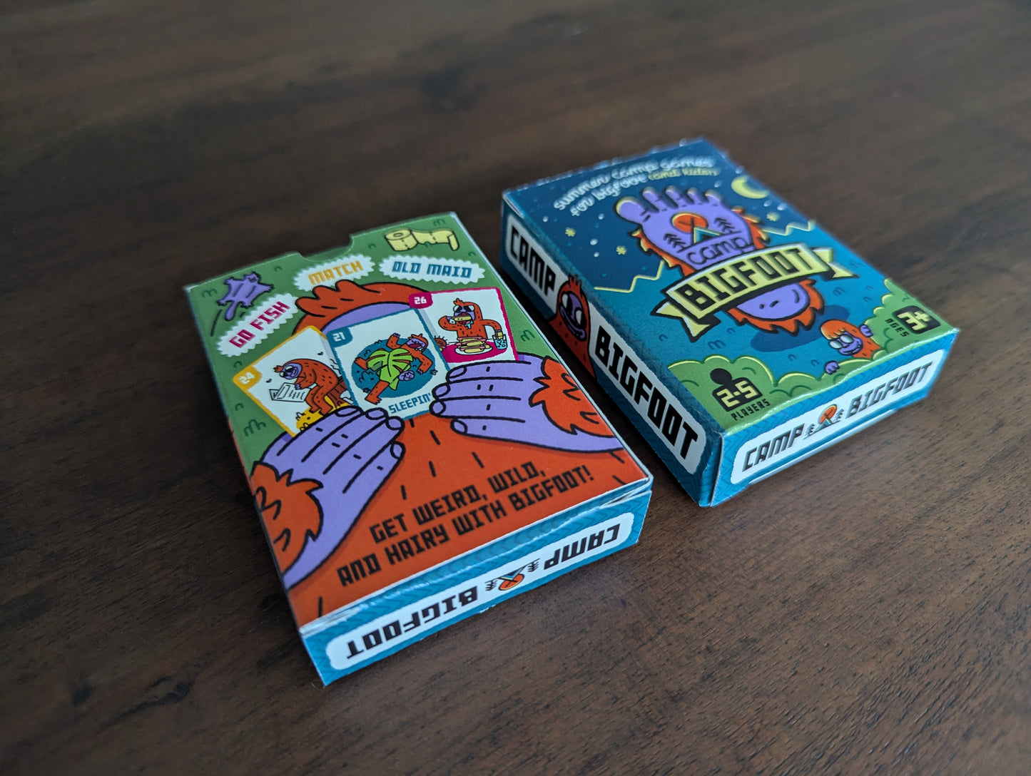 Camp Bigfoot - Kids Card Games - Memory, Old Maid, Go Fish