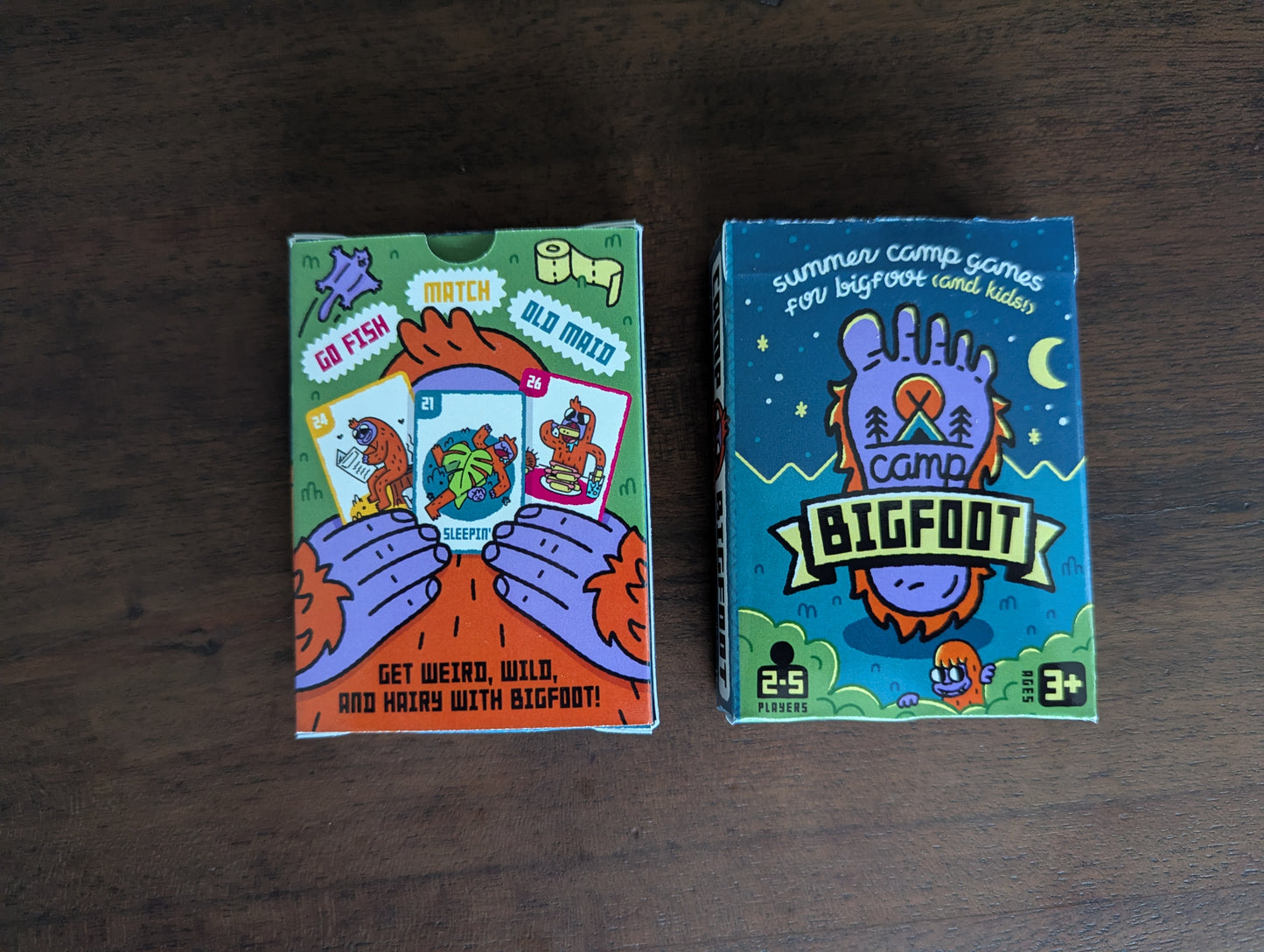 Camp Bigfoot - Kids Card Games - Memory, Old Maid, Go Fish
