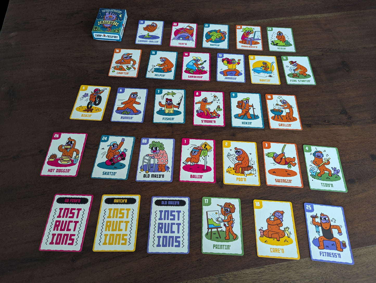 Camp Bigfoot - Kids Card Games - Memory, Old Maid, Go Fish