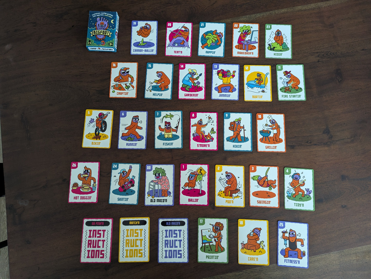 Camp Bigfoot - Kids Card Games - Memory, Old Maid, Go Fish