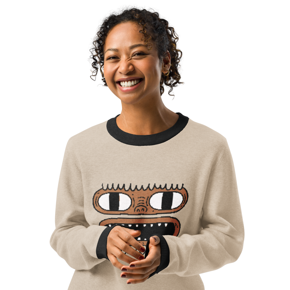 Yeti Christmas Winter - Knitted crew neck sweater