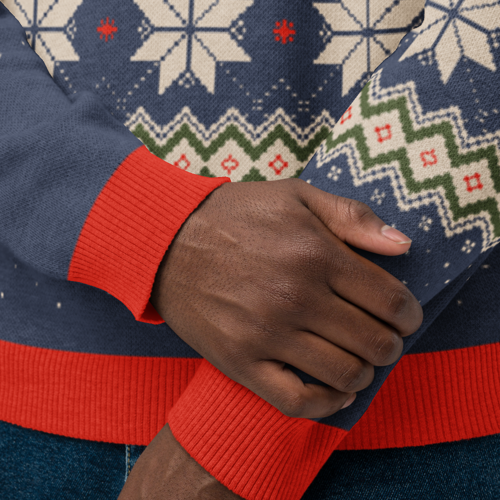 Christmas Bigfoot Multicolor - Knitted crew neck sweater