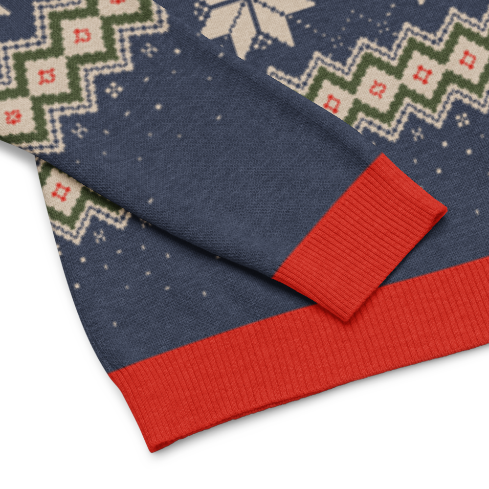 Christmas Bigfoot Multicolor - Knitted crew neck sweater