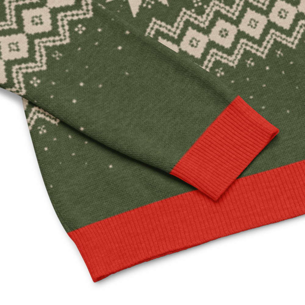 Christmas Bigfoot - Knitted crew neck sweater