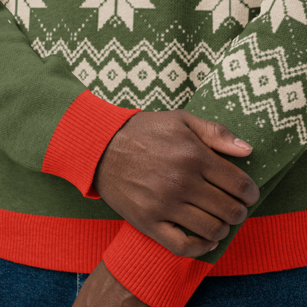 Christmas Bigfoot - Knitted crew neck sweater