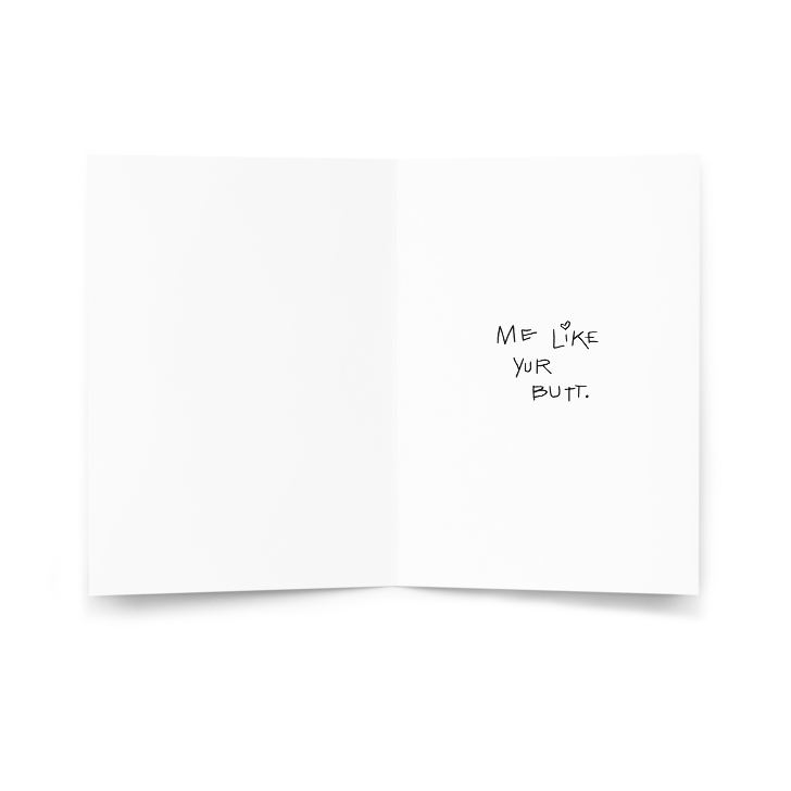 Bigfoot Butt Heart - Valentine Anniversary - Greeting card