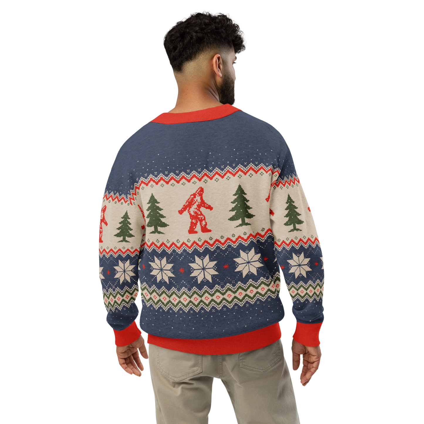 Christmas Bigfoot - Knitted cardigan