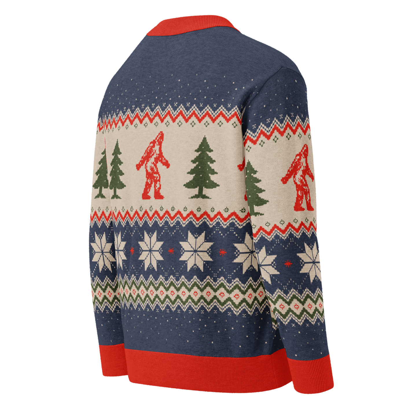 Christmas Bigfoot - Knitted cardigan