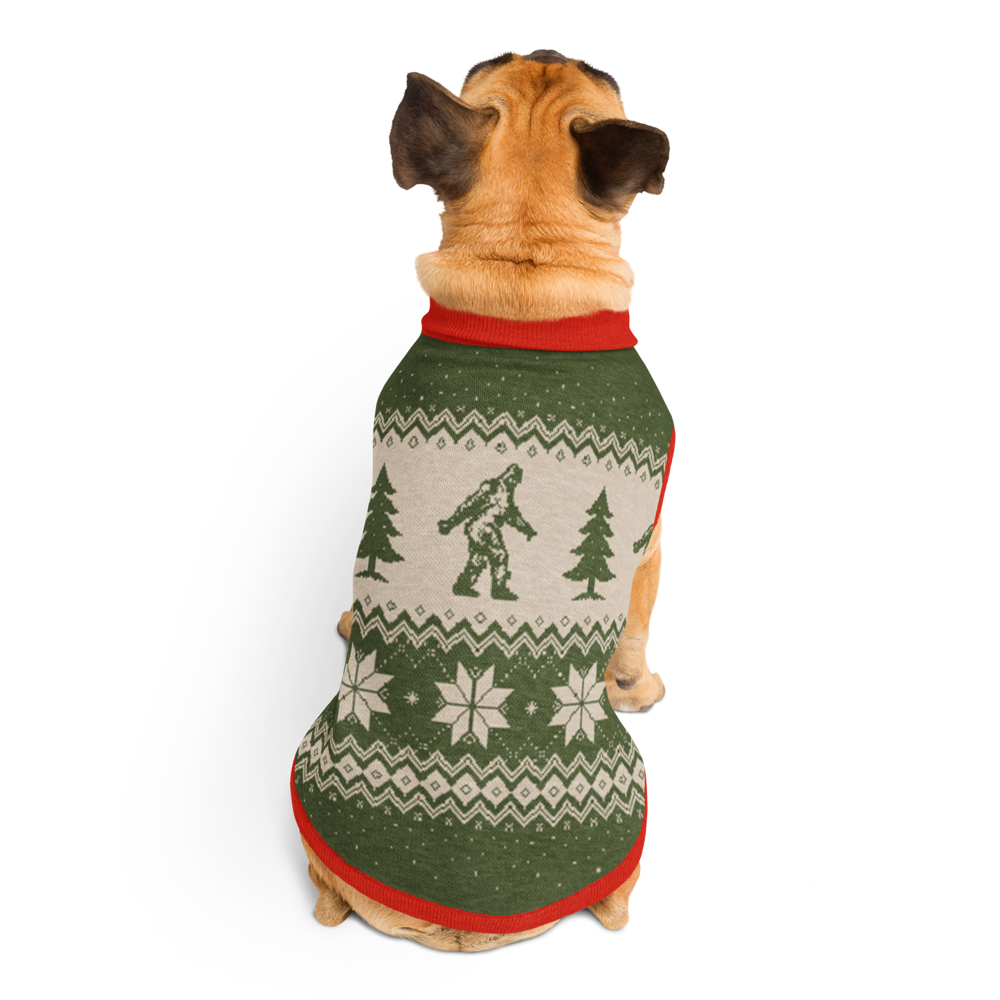 Christmas Bigfoot - Knitted pet sweater