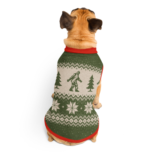Christmas Bigfoot - Knitted pet sweater