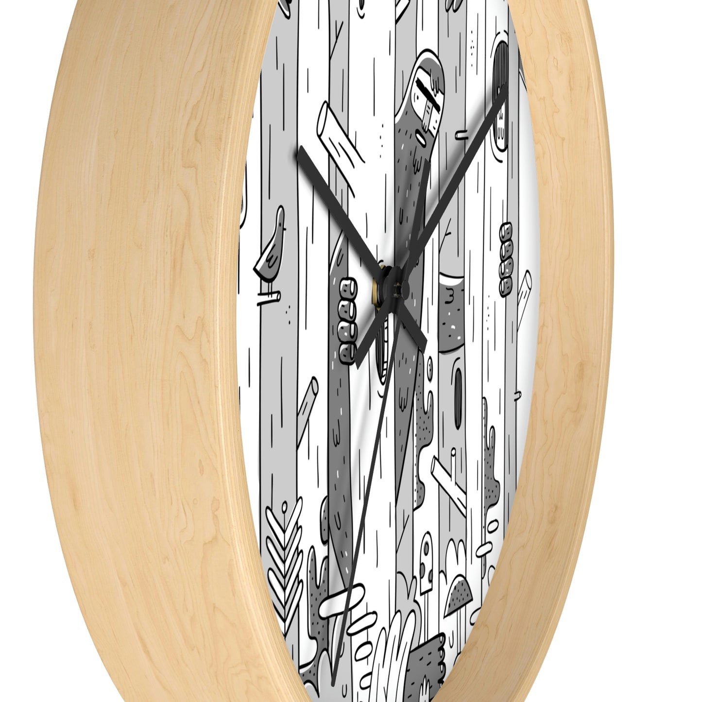 Woodsy Bigfoot in the Forest - Wall Clock