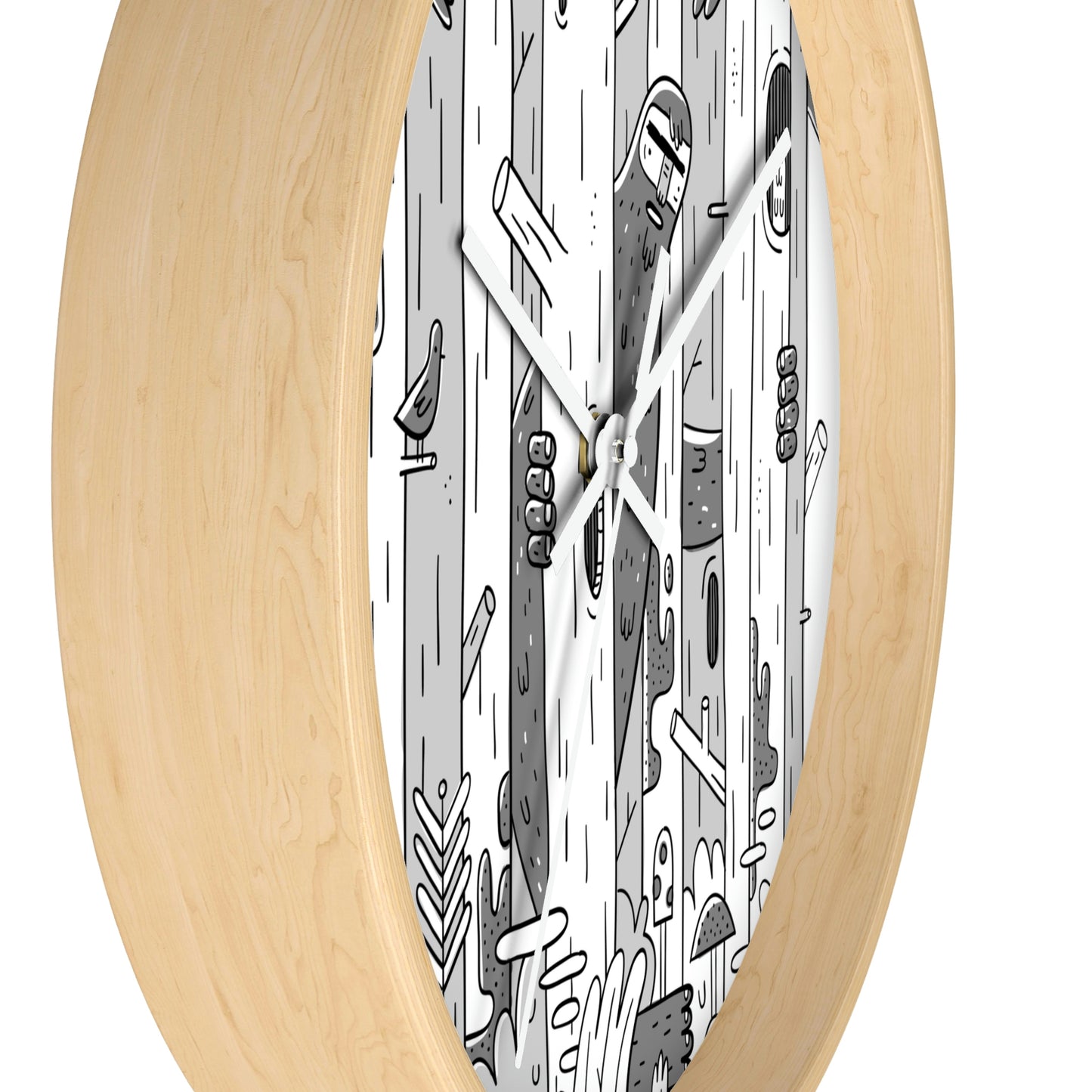 Woodsy Bigfoot in the Forest - Wall Clock