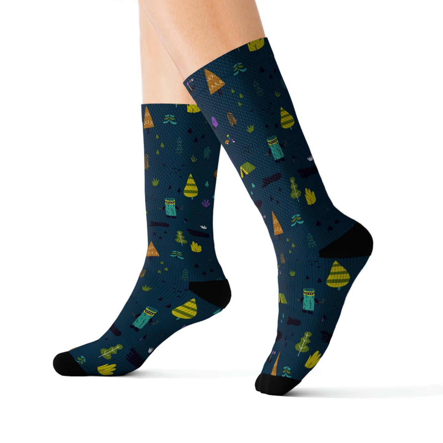 Bigfoot in the Forest - Sublimation Socks